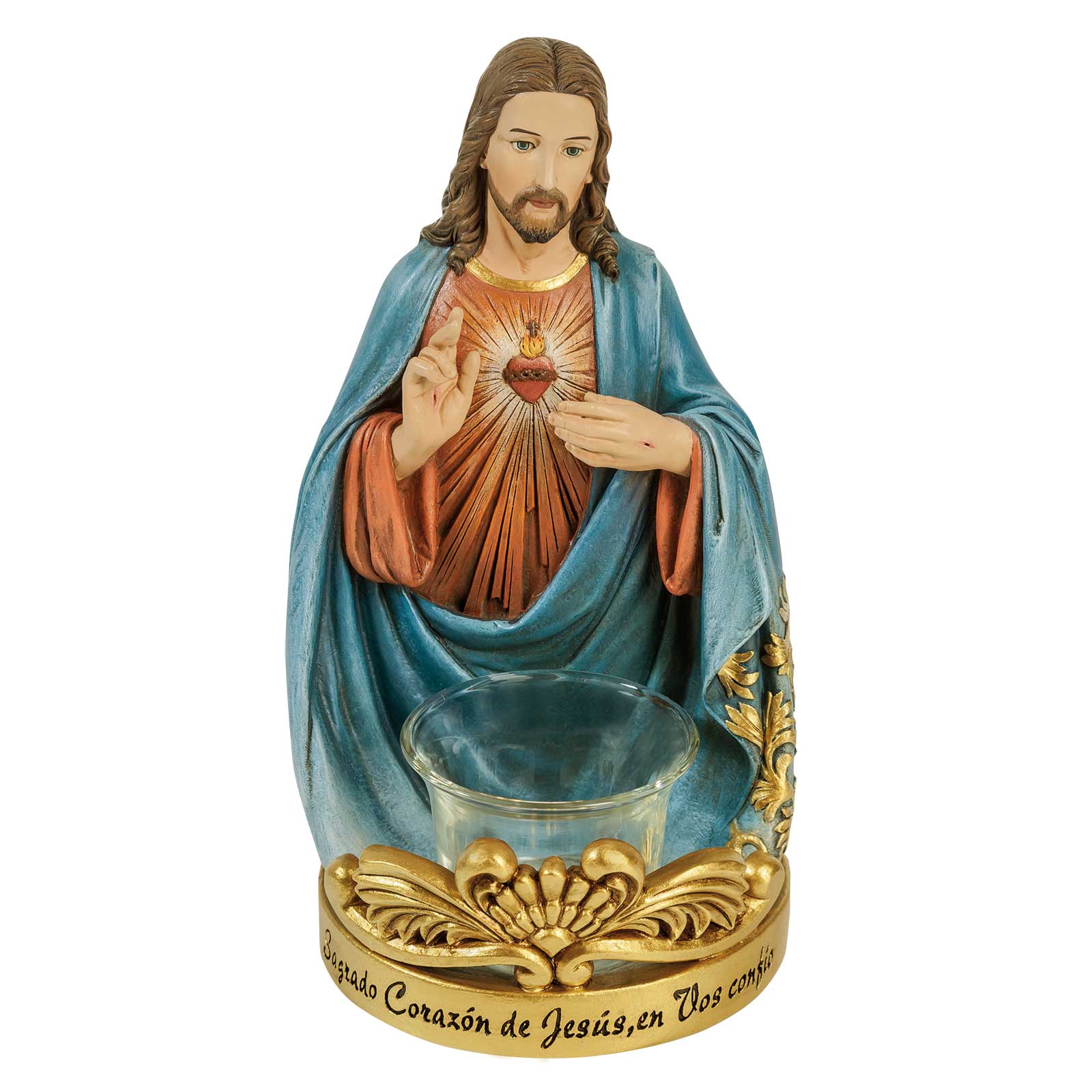 15287 Candelero Sagrado Corazon De Jesus En Vos Confio Home Interiors De Mexico