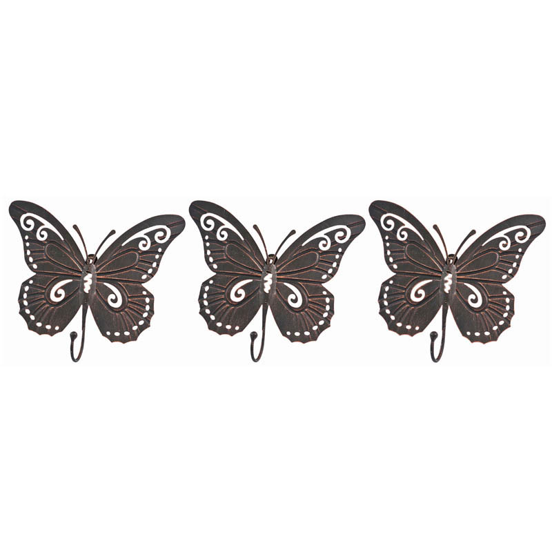 19028 Placas Percheros Mariposas del Bosque Home Interiors